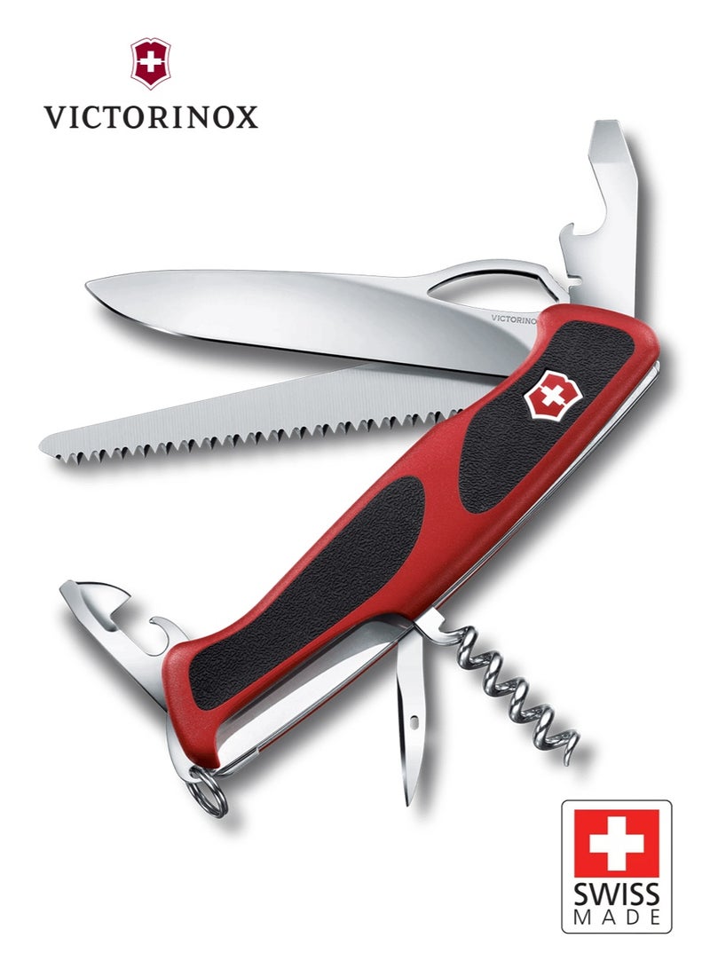 Victorinox Ranger Grip 79 Red/Black 0.9563.MC | Multi-Functional Outdoor Knife with Secure Grip | Durable Stainless Steel Blade | Ideal for Adventurers and Outdoor Enthusiasts - Image 1