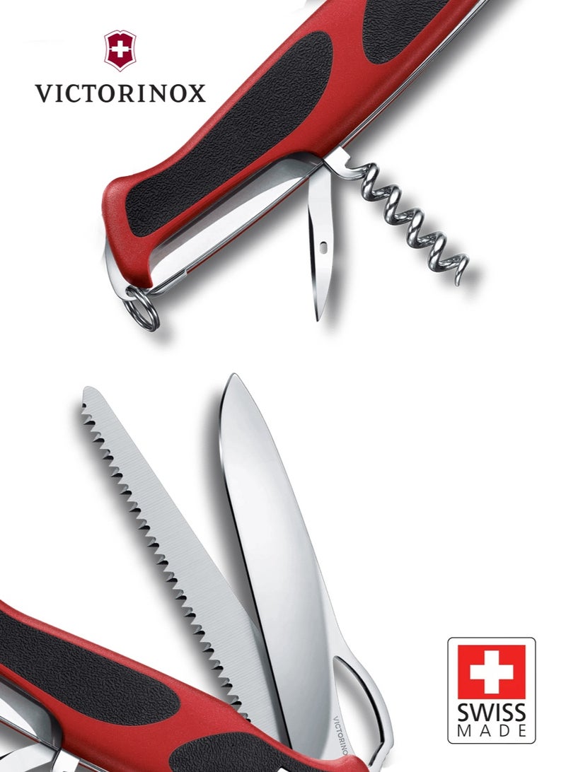 Victorinox Ranger Grip 79 Red/Black 0.9563.MC | Multi-Functional Outdoor Knife with Secure Grip | Durable Stainless Steel Blade | Ideal for Adventurers and Outdoor Enthusiasts - Image 2