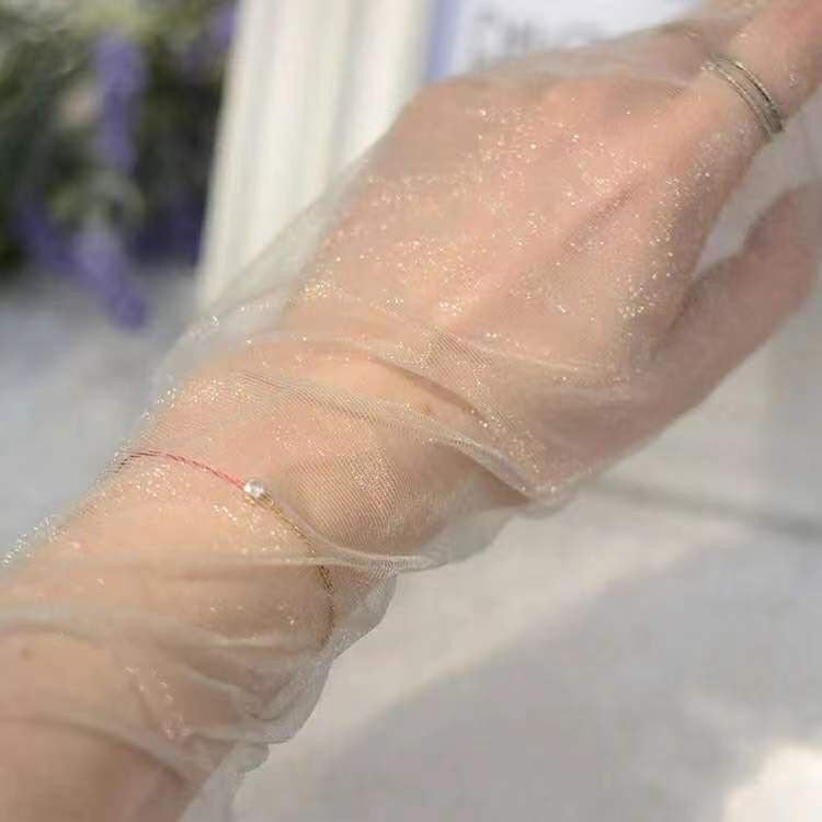 Shimmering Sheer Stockings Crystal Knee-High Socks Brown - Image 3
