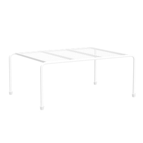 Lonian Kitchen Cupboard Organiser - Home Storage Shelf Wire Rack (2-Pack) for Cabinets, Countertops, Pantries | Rust-Proof, Space Saving, White - Image 4