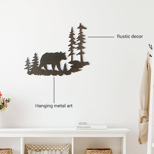 Young's Inc. Laser Cut Metal Bear – 20” x 16” - Bear Decorations for Home - Cabin Decor - Image 4
