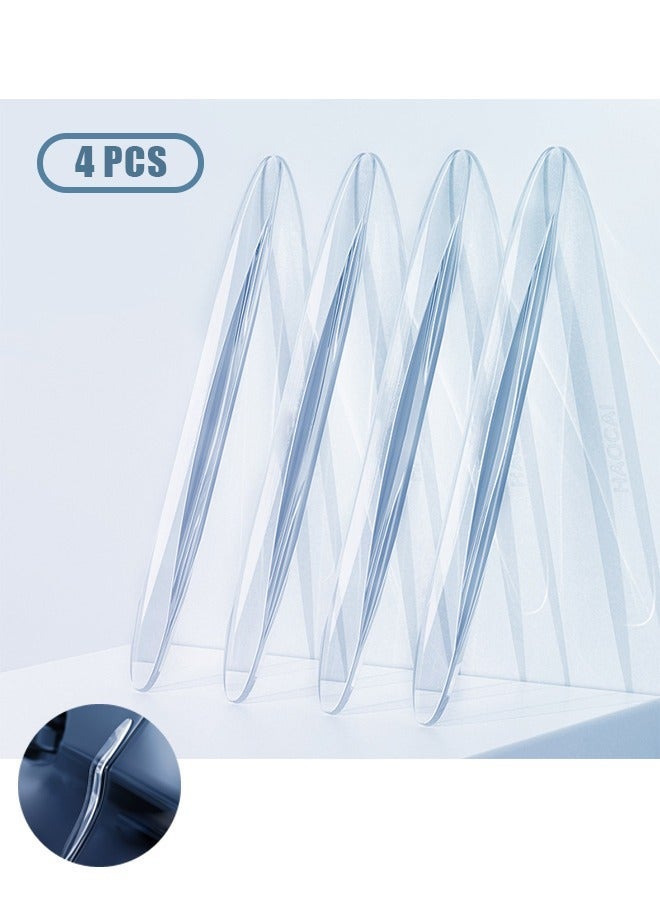 4 Pcs Car Bumper Guard Protector Sticker, Car Front Rear Bumper Protector Strip, Universal Anti Scratch Bumper Protector Long Rubber Corner Guard Anti Collision Strip (Clear) - Image 1