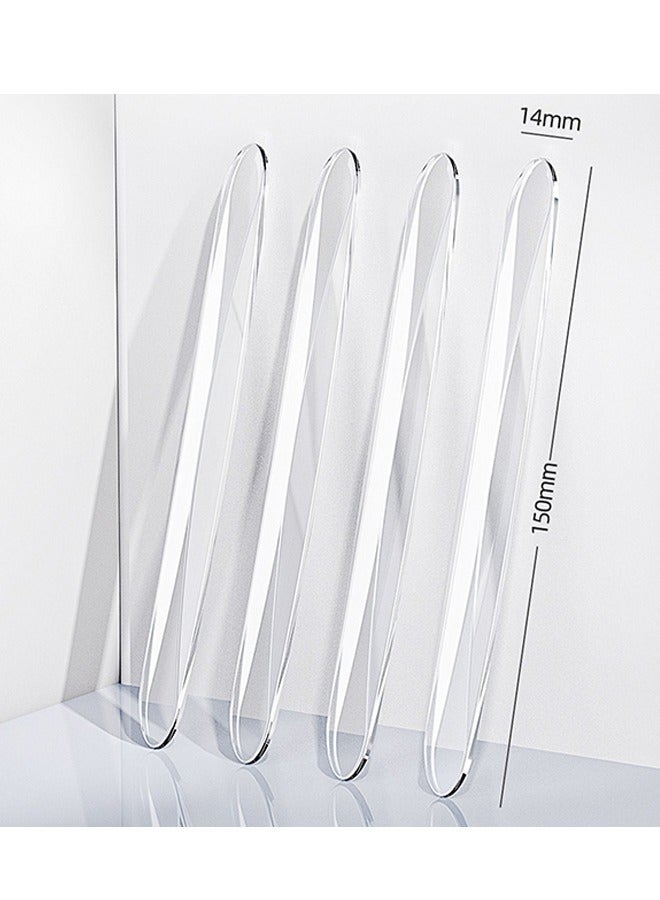 4 Pcs Car Bumper Guard Protector Sticker, Car Front Rear Bumper Protector Strip, Universal Anti Scratch Bumper Protector Long Rubber Corner Guard Anti Collision Strip (Clear) - Image 2