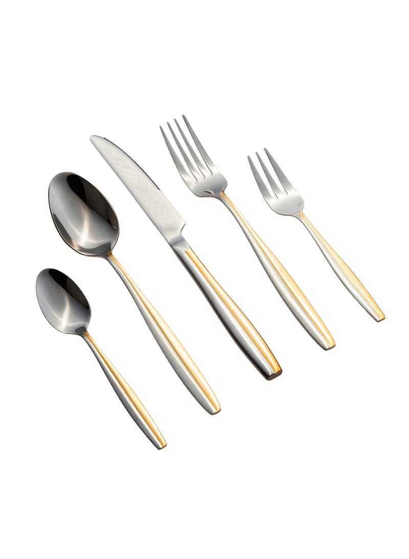 Dania A bag of stainless steel and gold spoons, consisting of 72 pieces - Image 1