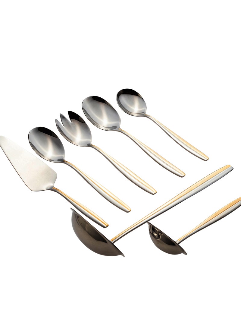 Dania A bag of stainless steel and gold spoons, consisting of 72 pieces - Image 2
