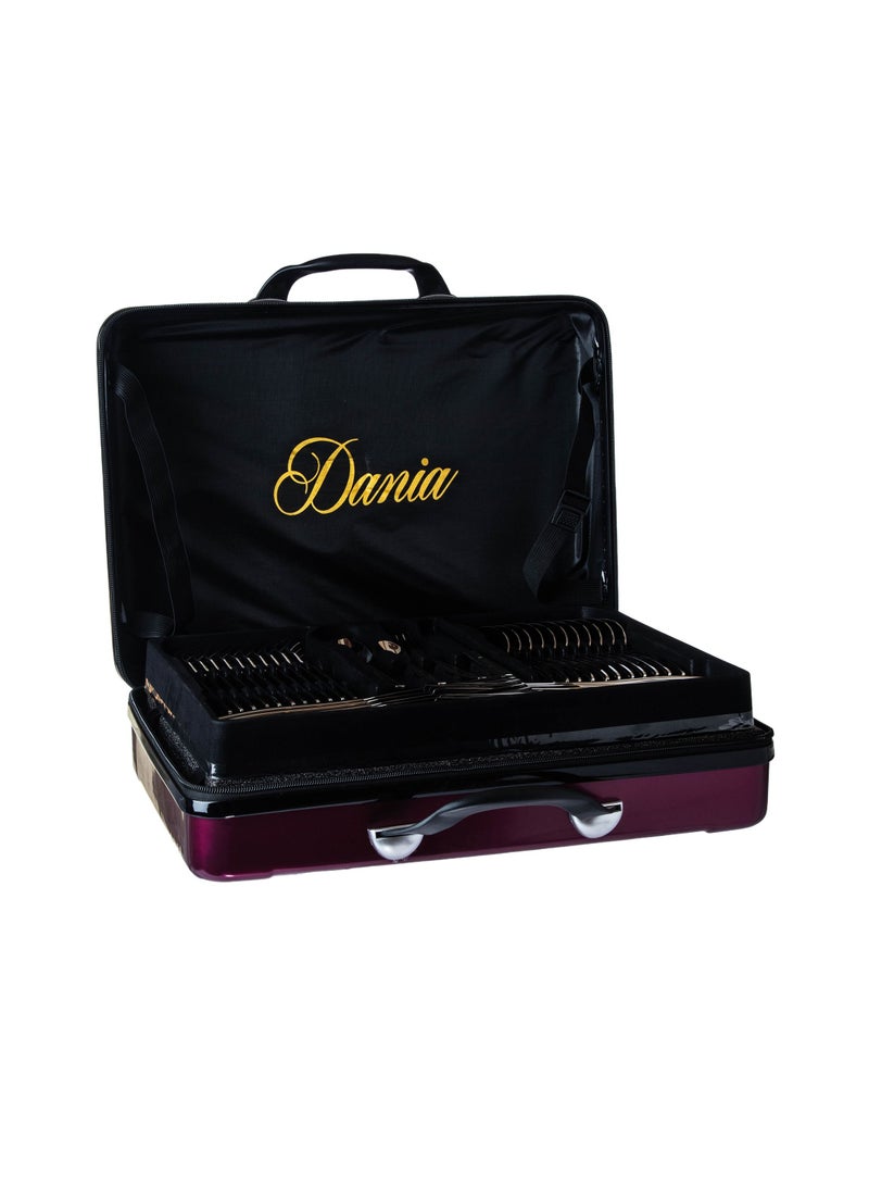 Dania A bag of stainless steel and gold spoons, consisting of 72 pieces - Image 4