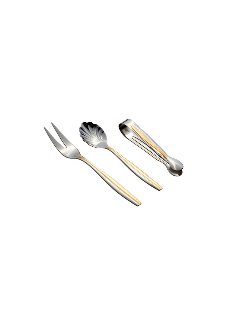 Dania A bag of stainless steel and gold spoons, consisting of 72 pieces - Image 3