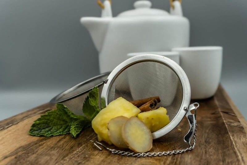 XOTL 3 Inch Tea Ball Infuser – 2 PCS Stainless Steel Mesh Strainer for Loose Leaf Tea, Spices, Herbs – Reusable Tea Steeper – Dishwasher Safe – Metal Tea Filter - Image 3