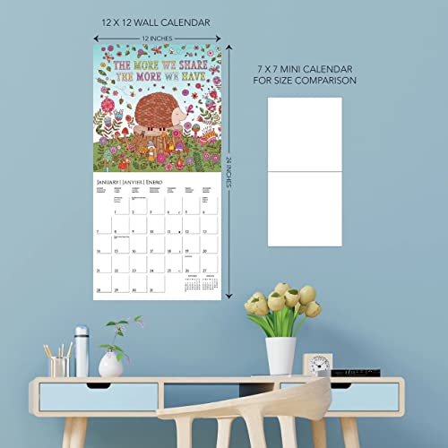 Graphique 2024 Life is Sweet Wall Calendar | 12” x 12” | Thick Paper | Home & Office Organizer | Large Monthly Grid | 3 Languages & Marked Holidays | 4 Month Preview Page for 2025… - Image 4