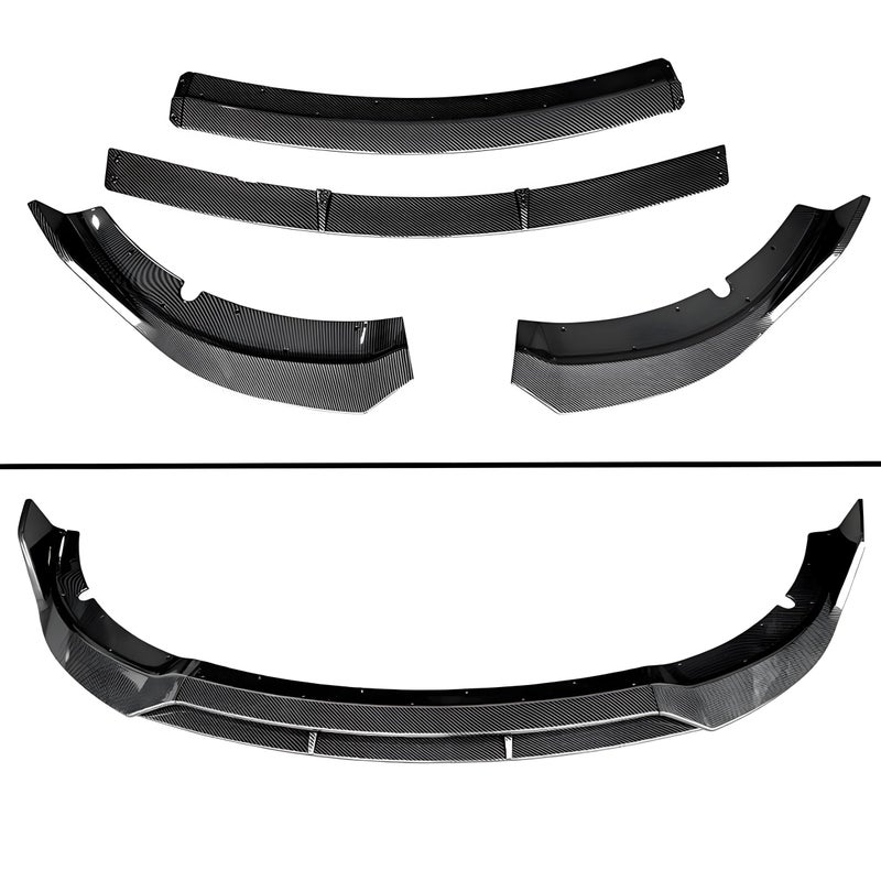NEESPOC Front Bumper Lip Splitter Spoiler Fit for Dodge Charger SRT Hellcat/RT Scat Pack/Daytona/RT 392 2015-2023 Carbon Fiber Style Coating 4pcs Accessories Air Chin Body Kit - Image 5