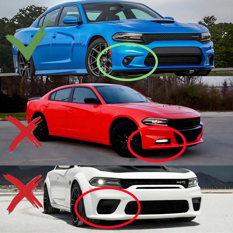 NEESPOC Front Bumper Lip Splitter Spoiler Fit for Dodge Charger SRT Hellcat/RT Scat Pack/Daytona/RT 392 2015-2023 Carbon Fiber Style Coating 4pcs Accessories Air Chin Body Kit - Image 3