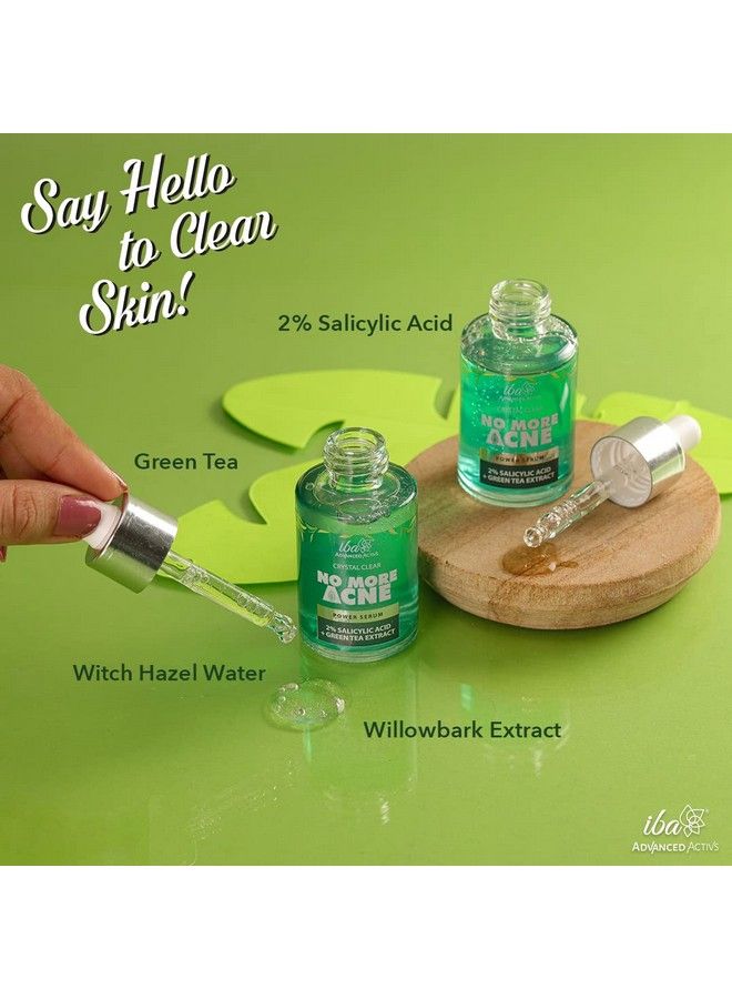 Iba مصل كريستال كلير نو مور آكني 2% بحمض الساليسيليك القوي لعلاج حب الشباب والبثور والرؤوس السوداء والمسام المفتوحة للبشرة الدهنية أو المختلطة سعة 30 مل - Image 3