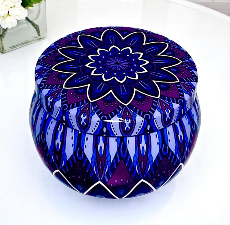 Maefele Decorative Scented Candles in Designer Tins, Set of 4, Gift Set (Celebration Glow) - Image 3