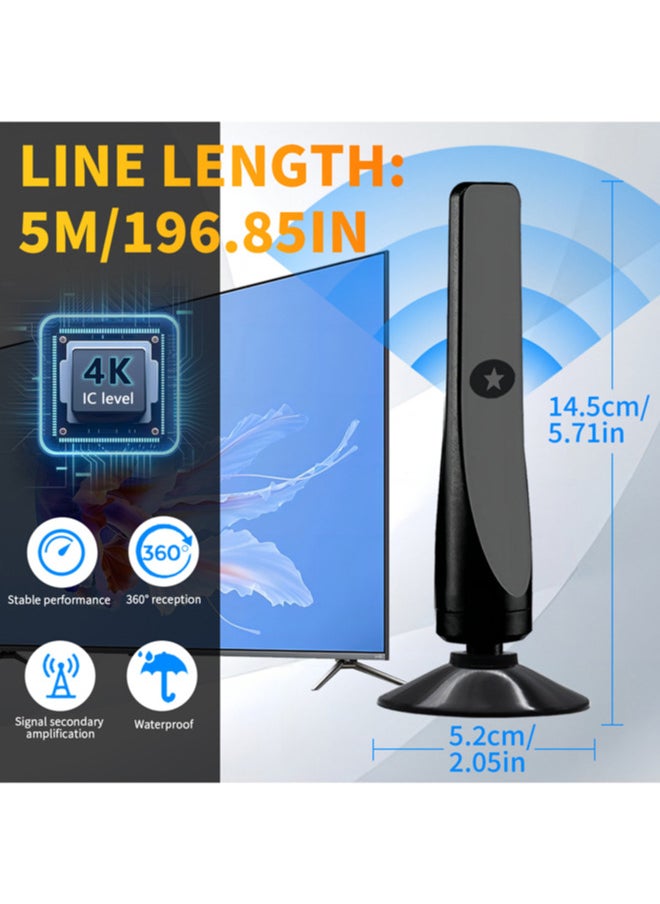 Chixing - TV Antenna Indoor Antenna for Smart TV for Long Range Reception and All Smart TVs HD Digital Antenna with Amplifier Audio Video for Local Channels Supports 4K 1080p-2025 Upgrade - Image 1