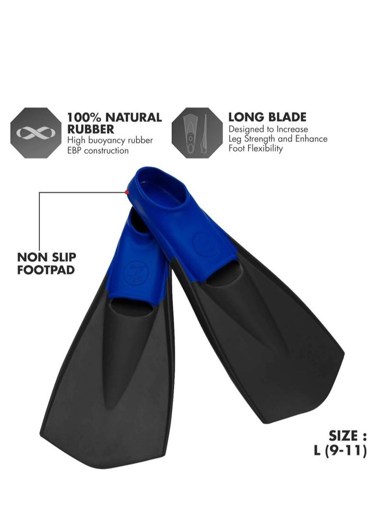 TYR LFN Flexfins Swim Equipments & Accessories For Men & Women (Black/Blue,XXX-Small) - Image 2
