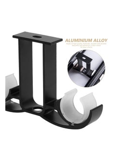 SYOSI 2Pcs Curtain Rod Brackets Aluminum Alloy Holders Top Mounted Double Hanging Ceiling Mount Drapery  - Image 3