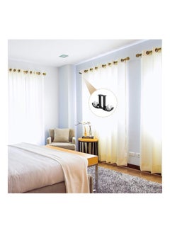 SYOSI 2Pcs Curtain Rod Brackets Aluminum Alloy Holders Top Mounted Double Hanging Ceiling Mount Drapery  - Image 2