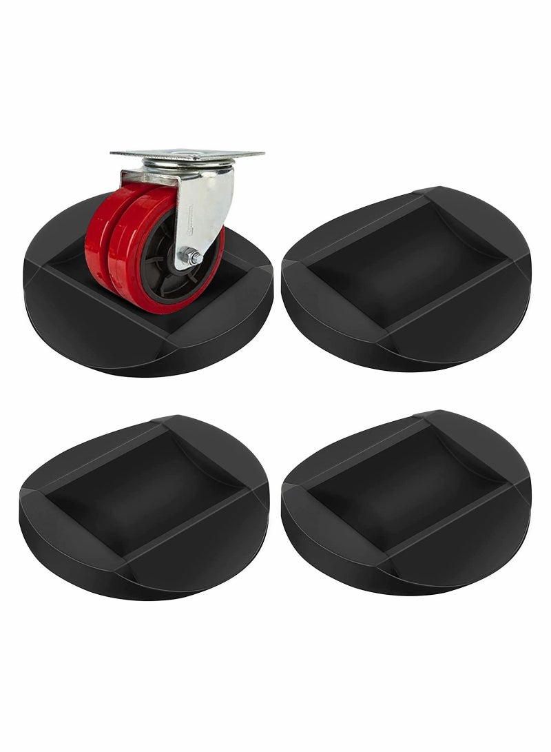 SYOSI Bed Stopper 4 Pack Wheel Stoppers Caster Cups Premium Solid Rubber to Prevents Scratches for All Floors Wheels of Sofas Beds Chairs  - Image 1