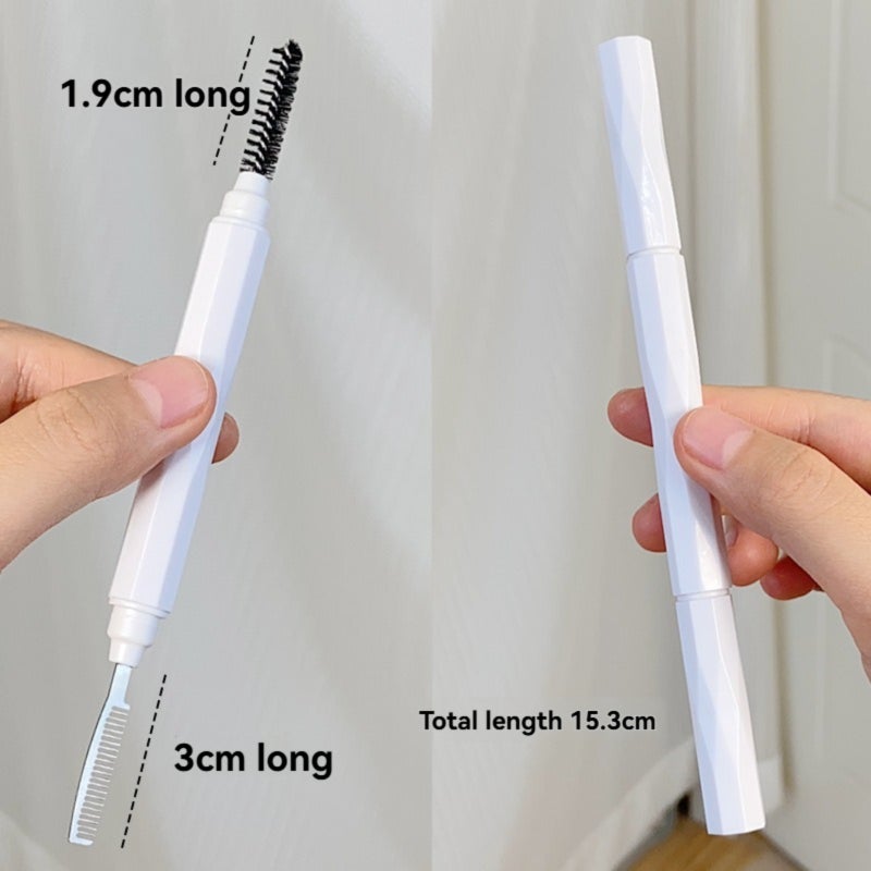 Double ended eyebrow comb, eyelash comb, eyebrow and eyelash combing spiral brush, fine toothed small steel comb, eyebrow and eye specific beauty tool - Image 5