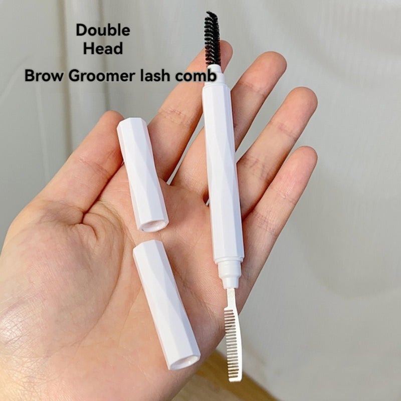 Double ended eyebrow comb, eyelash comb, eyebrow and eyelash combing spiral brush, fine toothed small steel comb, eyebrow and eye specific beauty tool - Image 2