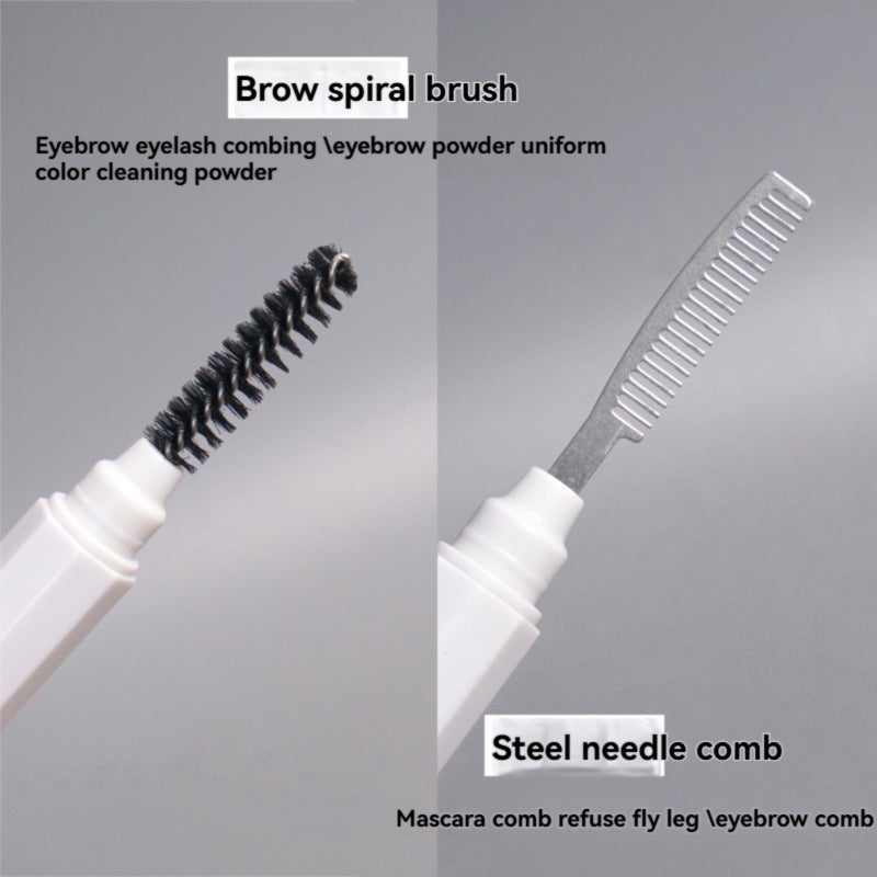 Double ended eyebrow comb, eyelash comb, eyebrow and eyelash combing spiral brush, fine toothed small steel comb, eyebrow and eye specific beauty tool - Image 3
