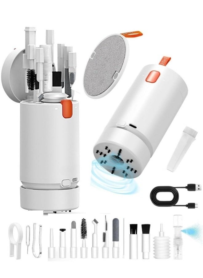 Healife 21-in-1 Keyboard Cleaning Kit, Upgraded Electronic Cleaner Kit with Mini Vacuum for Laptop, iPad, iPhone, Camera, Earbud Cleaning, Multifunctional Computer Screen Cleaning Brush Tools  - Image 1