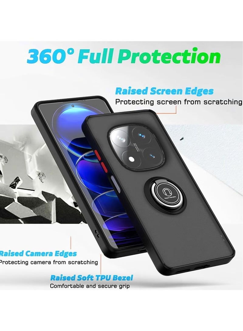 TIGER Xiaomi Redmi Note 14 Pro Plus 5G Case – Rotational Metal Ring Grip, Kickstand, Magnetic Car Mount Holder, Shockproof TPU Bumper – Durable, Full Protection for Redmi Note 14 Pro Plus 5G, Perfect Fit for Everyday Use - Image 4