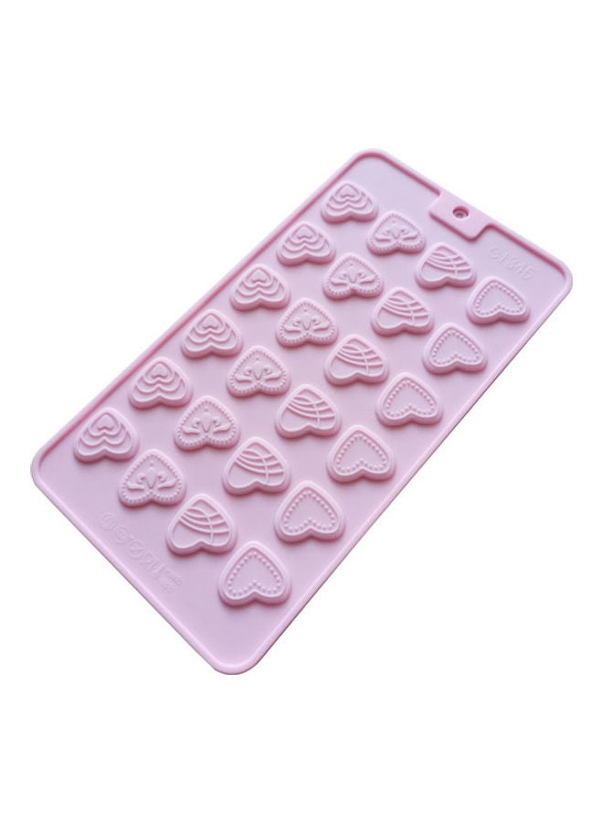 NIBEMINENT 4 Style Heart Shape Silicone Chocolate Mould Pink 21 x 11.5cm - Image 2