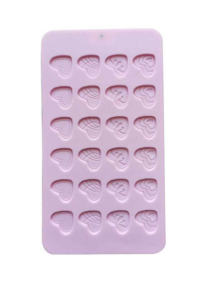 NIBEMINENT 4 Style Heart Shape Silicone Chocolate Mould Pink 21 x 11.5cm - Image 3