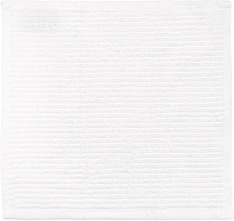 MUkitchen Ridged Texture 100% Cotton Dishcloth, 12 by 12-Inches, White - Image 1