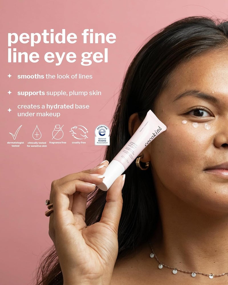 Cocokind Peptide Eye Gel Lightweight and Hydrating Fine Line Treatment to Reduce Wrinkles Made for Sensitive Skin Fragrance Free Cruelty Free Vegan 5oz - Image 2