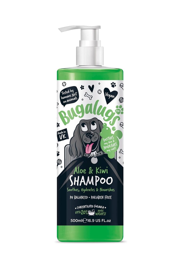 Dog Shampoo Soothing Aloe and Kiwi dog pet grooming shampoo and conditioner products for smelly dogs with tropical fragrance best puppy sensitive skin shampoo 500ml
