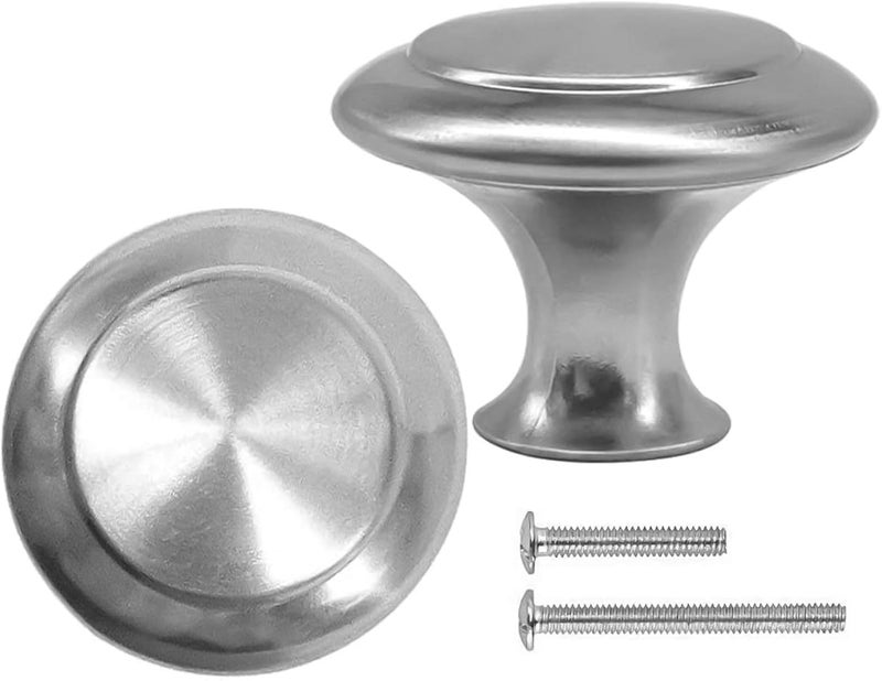 CHEF TIME 30 Packs Kitchen Cabinet Knobs Brushed Nickel Silver-Pull Hardware Handle,Drawer knobs for Kitchen Cupboard Door,Bedroom Dresser Drawerwith Long Short Screws - Image 1