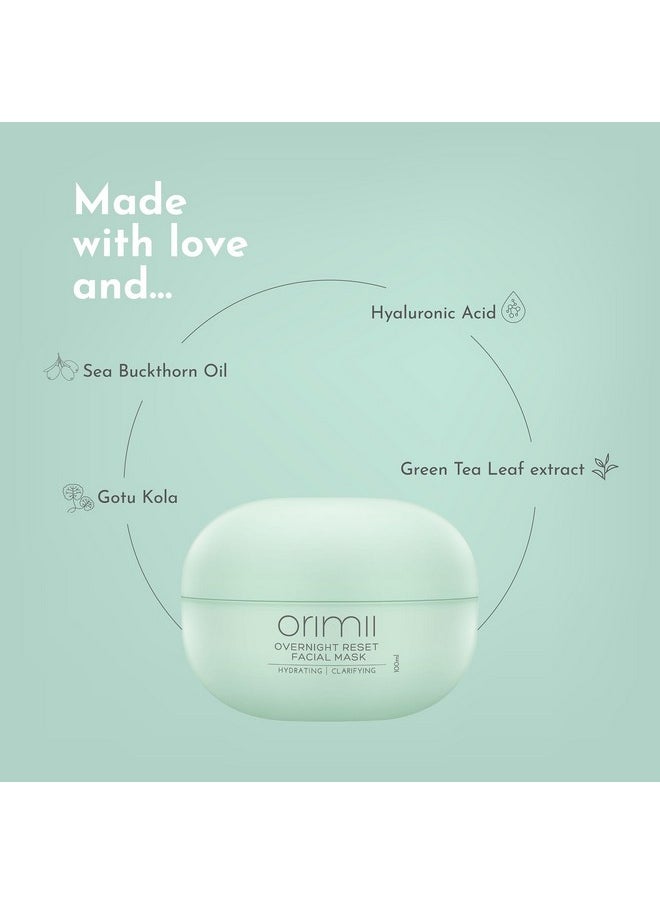 Orimii Sleeping Face Mask For Overnight Repair & Stress Relief (100Ml) | Anti Oxidant Rich, Moisturizes, Soothes & Repairs Overnight | Lightweight 100% Natural Night Cream Gel For All Skin Types  - Image 4
