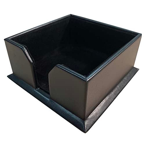Dacasso A1075 Black 3" x 3" Leather Note Holder - Image 2