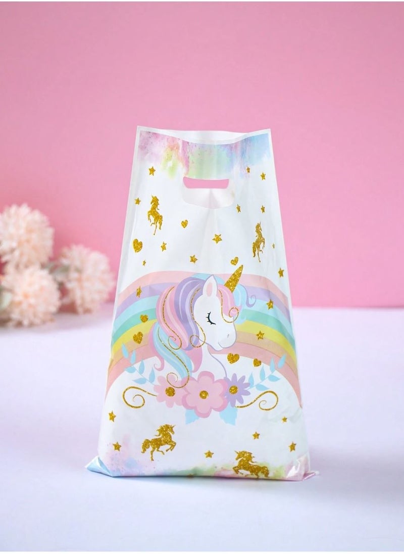 Generic 20 pcs Unicorn Plastic Bags for Gifts, Candy, Birthday Parties, Baby Showers  - Image 1