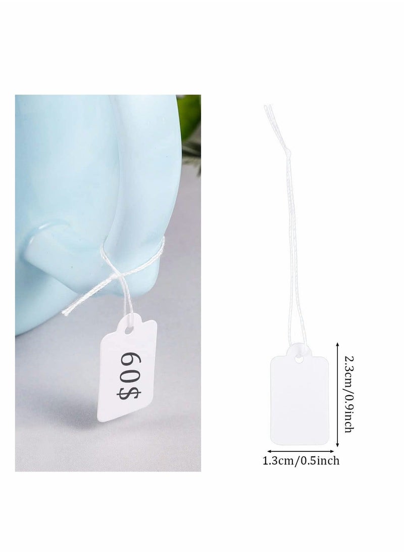 Y&D 500 Pcs Tags with String, Small Price (White, 0.9×0.5inch）  - Image 2