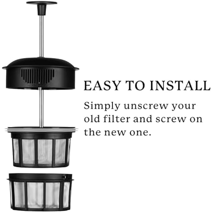 إسبرو مجموعة فلتر قهوة إضافي 1008Cf2 من الفولاذ المقاوم للصدأ ومكابس سفر باللون الأسود - Image 5