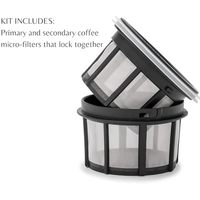 إسبرو مجموعة فلتر قهوة إضافي 1008Cf2 من الفولاذ المقاوم للصدأ ومكابس سفر باللون الأسود - Image 4