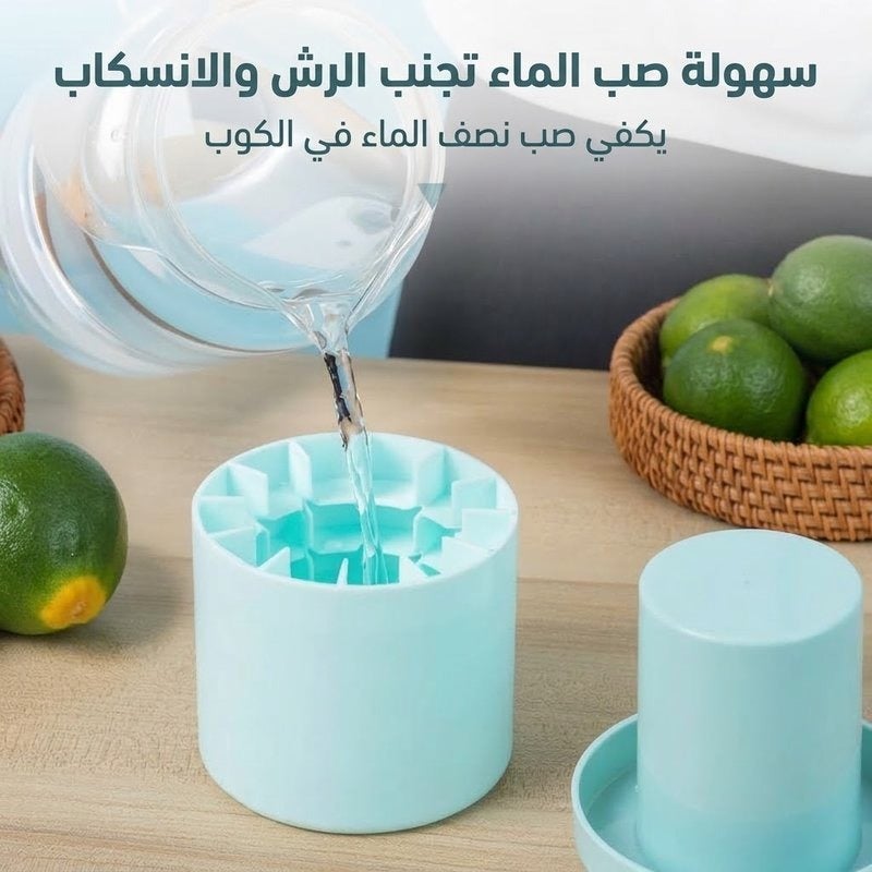 قالب مكعبات الثلج الأسطواني مع ضغط للإخراج، صانع مكعبات ثلج سهل الفك، وعاء تجميد سريع للاستخدام المنزلي - Image 1