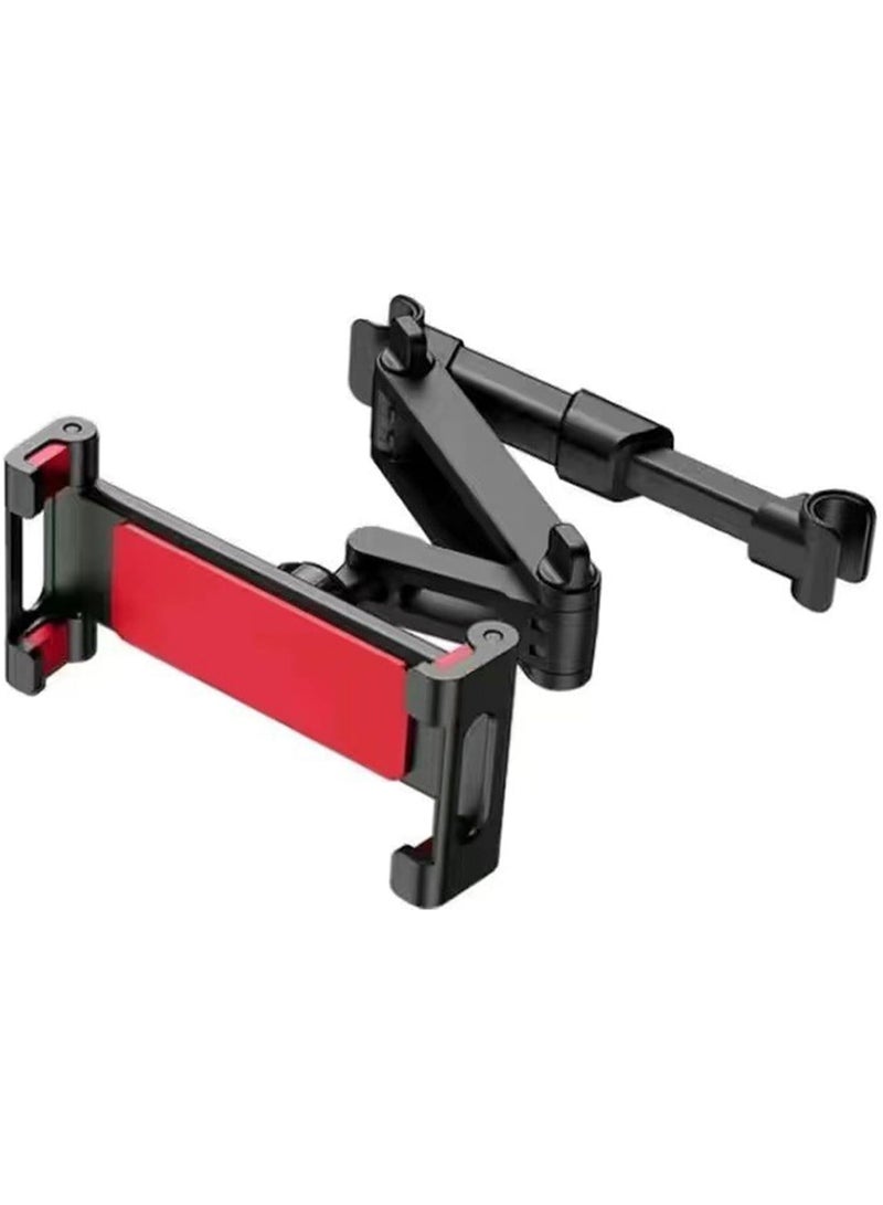 Car Headrest Tablet Holder, Universal ipad Car Backseat Mount, Road Trip Stand for Kids or Adults, Adjustable Distance Viewing Angle,360° Rotating Screen 4.7-11" Tablet (Scalable - Red) - Image 1