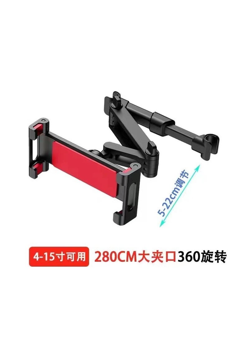 Car Headrest Tablet Holder, Universal ipad Car Backseat Mount, Road Trip Stand for Kids or Adults, Adjustable Distance Viewing Angle,360° Rotating Screen 4.7-11" Tablet (Scalable - Red) - Image 4