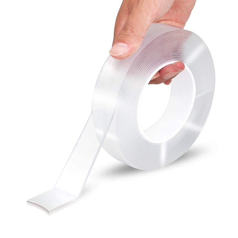 RIVUGJA Multipurpose Double Sided Tape Adhesive Silicone Tape Heavy Duty Heat Resistant MultiFunctional Removable Washable Reusable AntiSlip Gel Nano Grip Tape