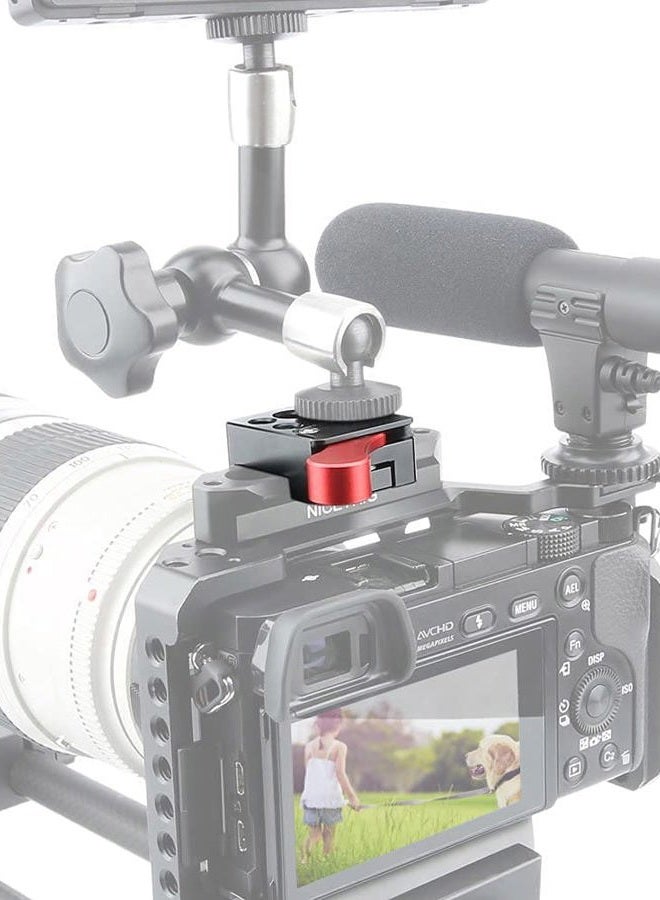 NICEYRIG NATO Lock Clamp with Quick Release Safety Rail 7cm for LED Light Video Monitor Microphone - 080 - Image 2