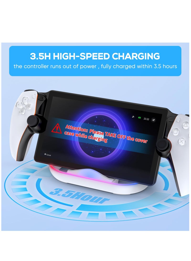 PS5 Portal Handheld Charging Dock Handheld Charging Single Seat Charging With Colorful RGB Light PG-P5P02 - Image 2