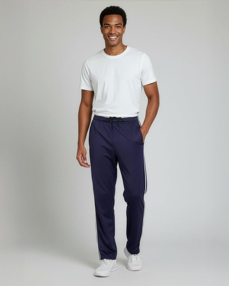REALESSENTIALS Real Essentials 3 Pack: Men's Mesh Open Bottom Sweatpants Gym Active Athletic Workout Casual Pants with Pockets- Set 5 3XL - Image 3