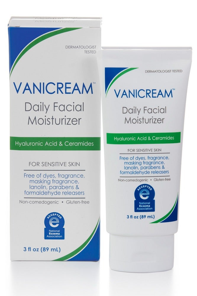 Vanicream Ceramide & Hyaluronic Acid Daily Facial Moisturizer, Hydrating, Nourishing, Lightweight, Oil-Free, Non-Irritating for Common Sensitive Skin, Neutral, 89ml  - Image 1