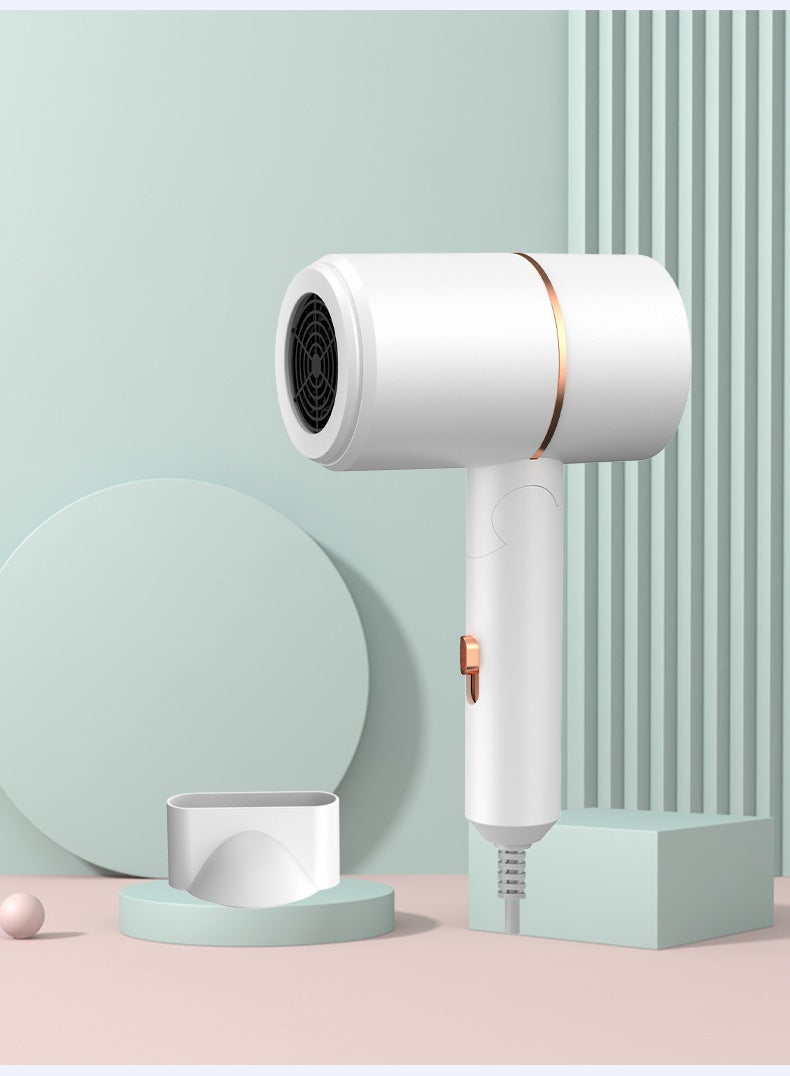 general Trendy Folding Hair Dryer with Negative Ion Technology T885 pearl white 800 watts 【blue light/foldable】】