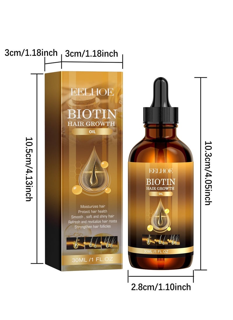 EELHOE Biotin Hair Growth Serum, Biotin Hair Growth Spray, Anti Hair Loss Treatment, Hair Growth Serum with Biotin, Hair Thickening Spray, Fast Growing Hair Care Essential Oils, Scalp Spray 30ml - Image 5
