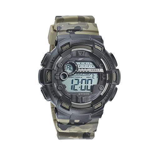 SF Camo Digital Black Round Dial Men's Sport Watch-77053PP08 - Image 1